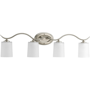 PP202109 Inspire 4 or More Bulb Bathroom Lighting - Brushed Nickel PP202109 Inspire 4 or More Bulb Bathroom Lighting - Brushed Nickel