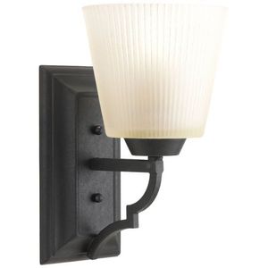 PP202280 Meeting Street 1 Bulb Wall Sconce - Forged Black PP202280 Meeting Street 1 Bulb Wall Sconce - Forged Black