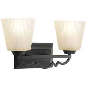 PP202380 Meeting Street 2 Bulb Bathroom Lighting - Forged Black PP202380 Meeting Street 2 Bulb Bathroom Lighting - Forged Black