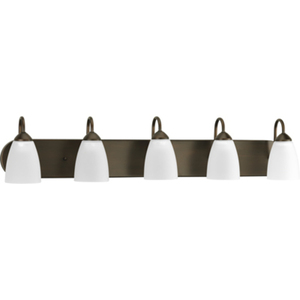 PP271320 Gather 4 or More Bulb Bathroom Lighting - Antique Bronze PP271320 Gather 4 or More Bulb Bathroom Lighting - Antique Bronze