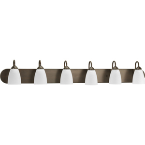 PP271420 Gather 4 or More Bulb Bathroom Lighting - Antique Bronze PP271420 Gather 4 or More Bulb Bathroom Lighting - Antique Bronze