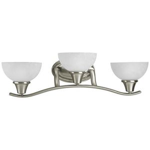 PP274109 Sentura 3 Bulb Bathroom Lighting - Brushed Nickel PP274109 Sentura 3 Bulb Bathroom Lighting - Brushed Nickel