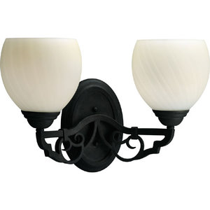 PP274780 Meeting Street 2 Bulb Bathroom Lighting - Forged Black PP274780 Meeting Street 2 Bulb Bathroom Lighting - Forged Black