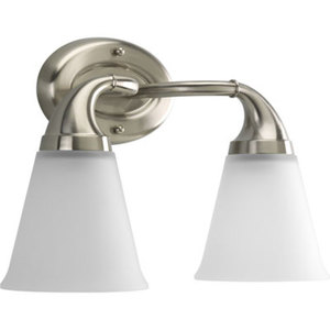 PP275909 Lahara 2 Bulb Bathroom Lighting - Brushed Nickel PP275909 Lahara 2 Bulb Bathroom Lighting - Brushed Nickel