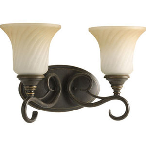PP278477 Kensington 2 Bulb Bathroom Lighting - Forged Bronze PP278477 Kensington 2 Bulb Bathroom Lighting - Forged Bronze