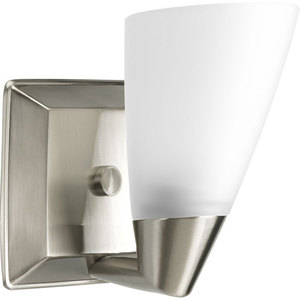 PP280509 Rizu 1 Bulb Wall Sconce - Brushed Nickel PP280509 Rizu 1 Bulb Wall Sconce - Brushed Nickel