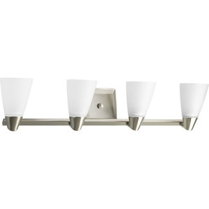 PP280809 Rizu 4 or More Bulb Bathroom Lighting - Brushed Nickel PP280809 Rizu 4 or More Bulb Bathroom Lighting - Brushed Nickel