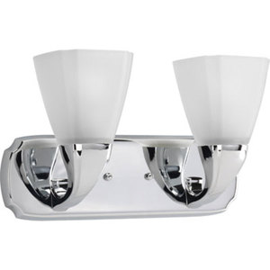 PP284715 Addison 2 Bulb Bathroom Lighting - Polished Chrome PP284715 Addison 2 Bulb Bathroom Lighting - Polished Chrome