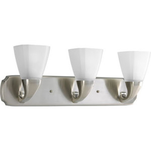 PP284809 Addison 3 Bulb Bathroom Lighting - Brushed Nickel PP284809 Addison 3 Bulb Bathroom Lighting - Brushed Nickel
