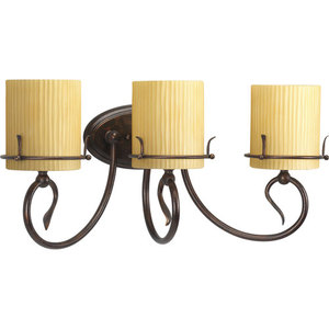 PP2895114 Willow Creek 3 Bulb Bathroom Lighting - Weatherd Auburn PP2895114 Willow Creek 3 Bulb Bathroom Lighting - Weatherd Auburn