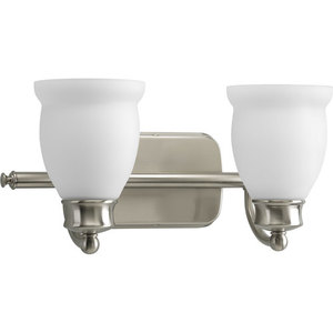 PP299409 Leeland 2 Bulb Bathroom Lighting - Brushed Nickel PP299409 Leeland 2 Bulb Bathroom Lighting - Brushed Nickel