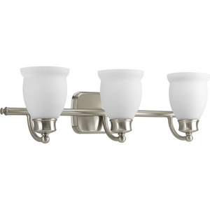 PP299509 Leeland 3 Bulb Bathroom Lighting - Brushed Nickel PP299509 Leeland 3 Bulb Bathroom Lighting - Brushed Nickel