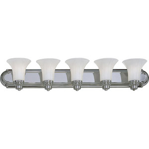 PP303615 Opal Glass 4 or More Bulb Bathroom Lighting - Chrome PP303615 Opal Glass 4 or More Bulb Bathroom Lighting - Chrome