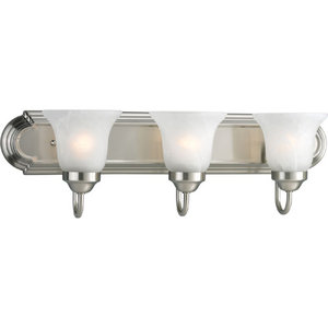 PP305309EBWB Builder Bath 3 Bulb Bathroom Lighting - Brushed Nickel PP305309EBWB Builder Bath 3 Bulb Bathroom Lighting - Brushed Nickel