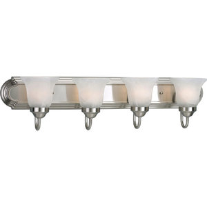 PP305409 Builder Bath 4 or More Bulb Bathroom Lighting - Brushed Nickel PP305409 Builder Bath 4 or More Bulb Bathroom Lighting - Brushed Nickel