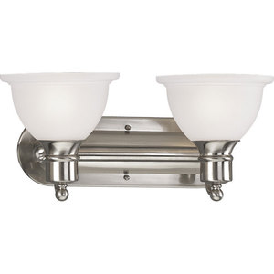 PP316209 Madison 2 Bulb Bathroom Lighting - Brushed Nickel PP316209 Madison 2 Bulb Bathroom Lighting - Brushed Nickel