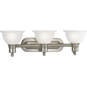 PP316309 Madison 3 Bulb Bathroom Lighting - Brushed Nickel PP316309 Madison 3 Bulb Bathroom Lighting - Brushed Nickel