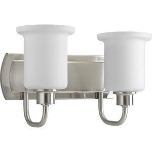 PP318109 Essence 2 Bulb Bathroom Lighting - Brushed Nickel PP318109 Essence 2 Bulb Bathroom Lighting - Brushed Nickel