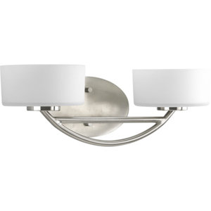 PP321009WB Calven 2 Bulb Bathroom Lighting - Brushed Nickel PP321009WB Calven 2 Bulb Bathroom Lighting - Brushed Nickel