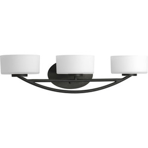 PP322380WB Calven 3 Bulb Bathroom Lighting - Forged Black PP322380WB Calven 3 Bulb Bathroom Lighting - Forged Black