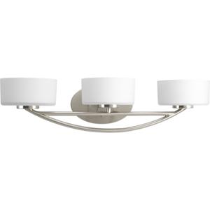 PP322309WB Calven 3 Bulb Bathroom Lighting - Brushed Nickel PP322309WB Calven 3 Bulb Bathroom Lighting - Brushed Nickel