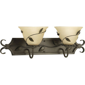 PP323777 Eden 2 Bulb Bathroom Lighting - Forged Bronze PP323777 Eden 2 Bulb Bathroom Lighting - Forged Bronze