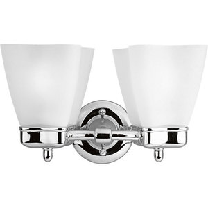 PP324115 Michael Graves 2 Bulb Bathroom Lighting - Chrome PP324115 Michael Graves 2 Bulb Bathroom Lighting - Chrome