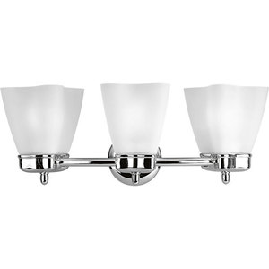 PP324215 Michael Graves 3 Bulb Bathroom Lighting - Chrome PP324215 Michael Graves 3 Bulb Bathroom Lighting - Chrome