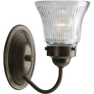 PP328720 Economy Fluted Glass 1 Bulb Wall Sconce - Antique Bronze PP328720 Economy Fluted Glass 1 Bulb Wall Sconce - Antique Bronze