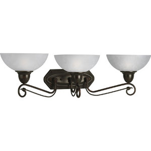 PP329420 Pavillion 3 Bulb Bathroom Lighting - Antique Bronze PP329420 Pavillion 3 Bulb Bathroom Lighting - Antique Bronze