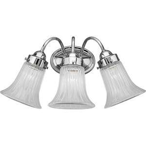PP333815 Fluted Glass 3 Bulb Bathroom Lighting - Chrome PP333815 Fluted Glass 3 Bulb Bathroom Lighting - Chrome