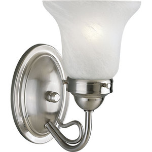PP336709 Bedford 1 Bulb Wall Sconce - Brushed Nickel PP336709 Bedford 1 Bulb Wall Sconce - Brushed Nickel