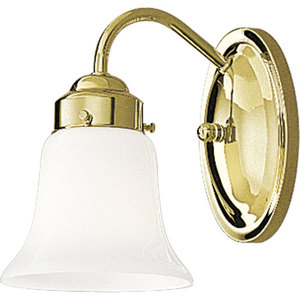 PP337310 Opal Glass 1 Bulb Wall Sconce - Polished Brass PP337310 Opal Glass 1 Bulb Wall Sconce - Polished Brass
