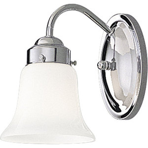 PP337315 Opal Glass 1 Bulb Wall Sconce - Chrome PP337315 Opal Glass 1 Bulb Wall Sconce - Chrome