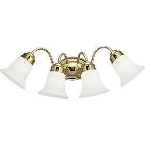 PP337610 Opal Glass 4 or More Bulb Bathroom Lighting - Polished Brass PP337610 Opal Glass 4 or More Bulb Bathroom Lighting - Polished Brass