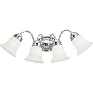 PP337615 Opal Glass 4 or More Bulb Bathroom Lighting - Chrome PP337615 Opal Glass 4 or More Bulb Bathroom Lighting - Chrome