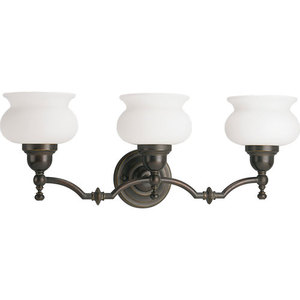 PP339720 Lawford 3 Bulb Bathroom Lighting - Antique Bronze PP339720 Lawford 3 Bulb Bathroom Lighting - Antique Bronze