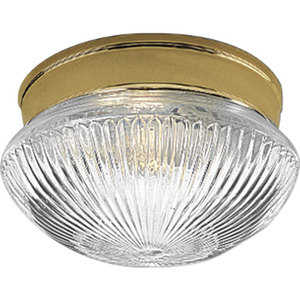 PP340510 Prismatic Glass Flush Mount Ceiling Light - Polished Brass PP340510 Prismatic Glass Flush Mount Ceiling Light - Polished Brass