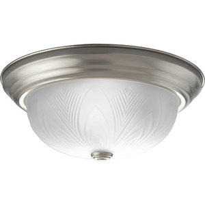 PP342909 Etched Glass Flush Mount Ceiling Light - Brushed Nickel PP342909 Etched Glass Flush Mount Ceiling Light - Brushed Nickel