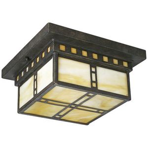 PP351346 Arts & Crafts Flush Mount Ceiling Light - Weathered Bronze PP351346 Arts & Crafts Flush Mount Ceiling Light - Weathered Bronze
