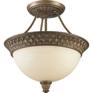 PP354186 Savannah Semi Flush Mount Ceiling Light - Burnished Chestnut PP354186 Savannah Semi Flush Mount Ceiling Light - Burnished Chestnut