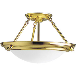 PP356710 Eclipse Semi Flush Mount Ceiling Light - Polished Brass PP356710 Eclipse Semi Flush Mount Ceiling Light - Polished Brass