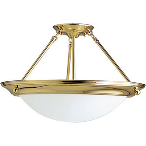 PP356910 Eclipse Semi Flush Mount Ceiling Light - Polished Brass PP356910 Eclipse Semi Flush Mount Ceiling Light - Polished Brass