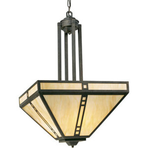 PP362046 Arts & Crafts Entrance / Foyer Pendant Light - Weathered Bronze PP362046 Arts & Crafts Entrance / Foyer Pendant Light - Weathered Bronze