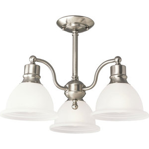 PP366309 Madison Semi Flush Mount Ceiling Light - Brushed Nickel PP366309 Madison Semi Flush Mount Ceiling Light - Brushed Nickel