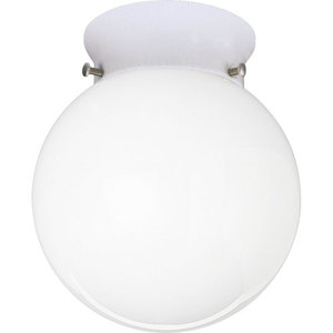 PP370530 Glass Globe Flush Mount Ceiling Light - White PP370530 Glass Globe Flush Mount Ceiling Light - White