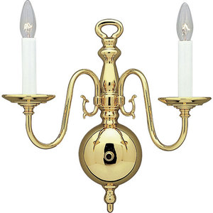 PP380210 Americana Multi Bulb Wall Sconce - Polished Brass PP380210 Americana Multi Bulb Wall Sconce - Polished Brass