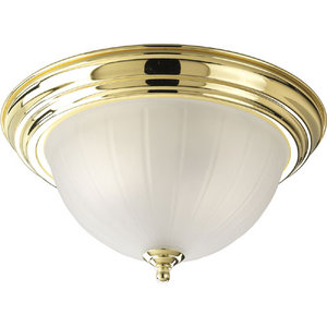 PP381710 Ribbed Flush Mount Ceiling Light - Polished Brass PP381710 Ribbed Flush Mount Ceiling Light - Polished Brass