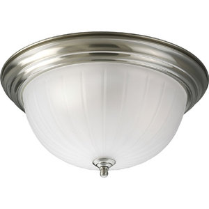 PP381809 Melon Flush Mount Ceiling Light - Brushed Nickel PP381809 Melon Flush Mount Ceiling Light - Brushed Nickel