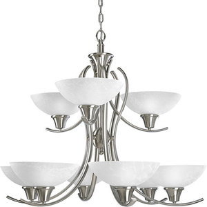 PP406609 Ventura Large Foyer Chandelier Chandelier - Brushed Nickel PP406609 Ventura Large Foyer Chandelier Chandelier - Brushed Nickel
